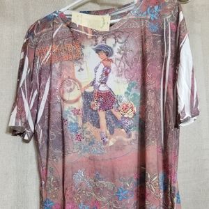 Western cowgirl rhinestone top